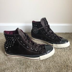 Rare Black Velvet Studded Chuck Taylor Converse